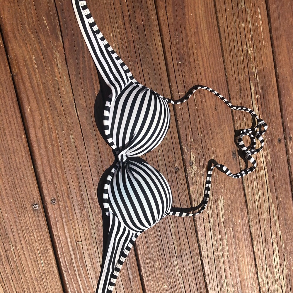Striped bikini top